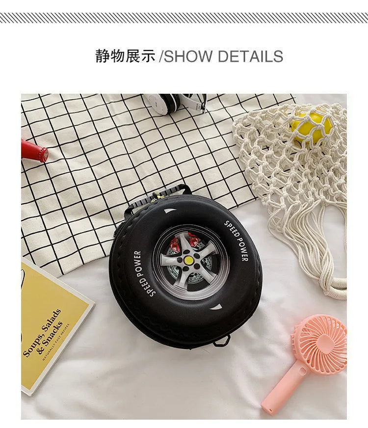 Children's Schoolbag Fashion Tyre Shaped Boys Girls Backpack 3D Cartoon Kindergarten Shoulder Bag Large Capacity Kids Handbag