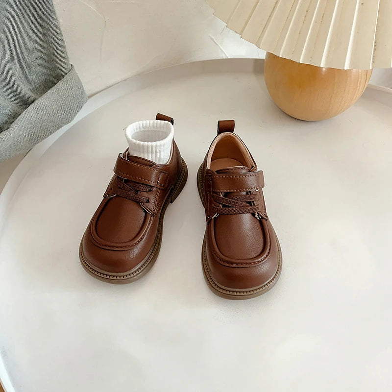 Boys Leather Shoes Kids School Performance Shoes Comfortable British Style Children Birthday Party Shoes 2025 Spring Autumn New