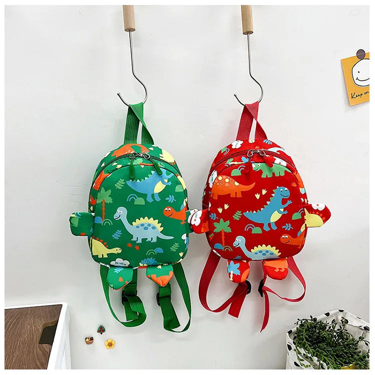 Cute Children Bag Cartoon Dinosaur Kids School Bags Kindergarten Preschool Outdoor Travel Backpack for Boys Girls Anti-lost