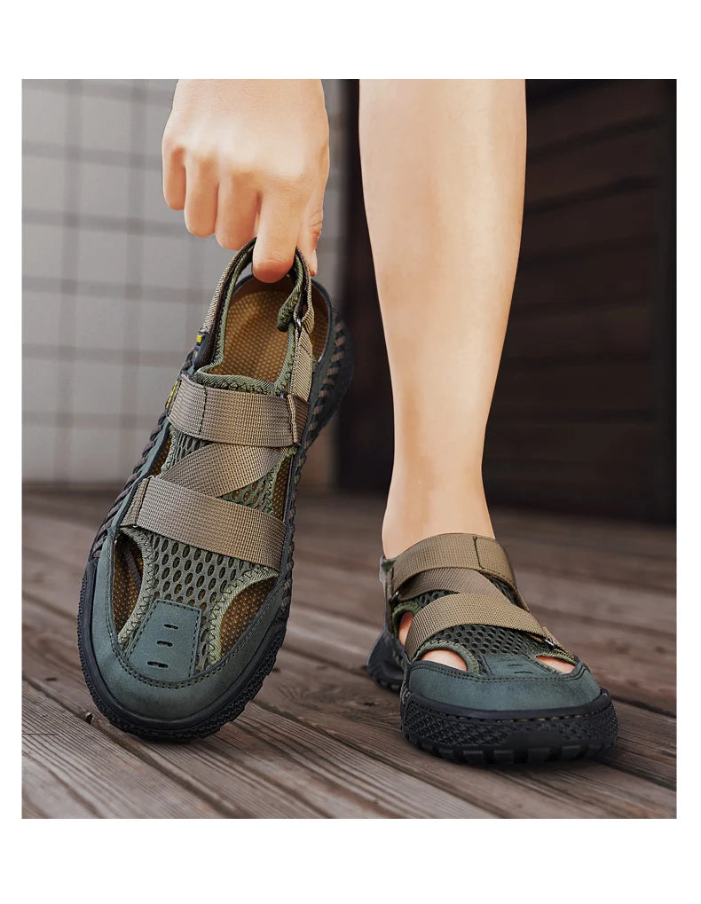 Men Summer Sandal Outdoor Casual Sandals for Men 2024 New Comfortable Trekking Hiking Sandals Beach Sandals Breathable Shoes