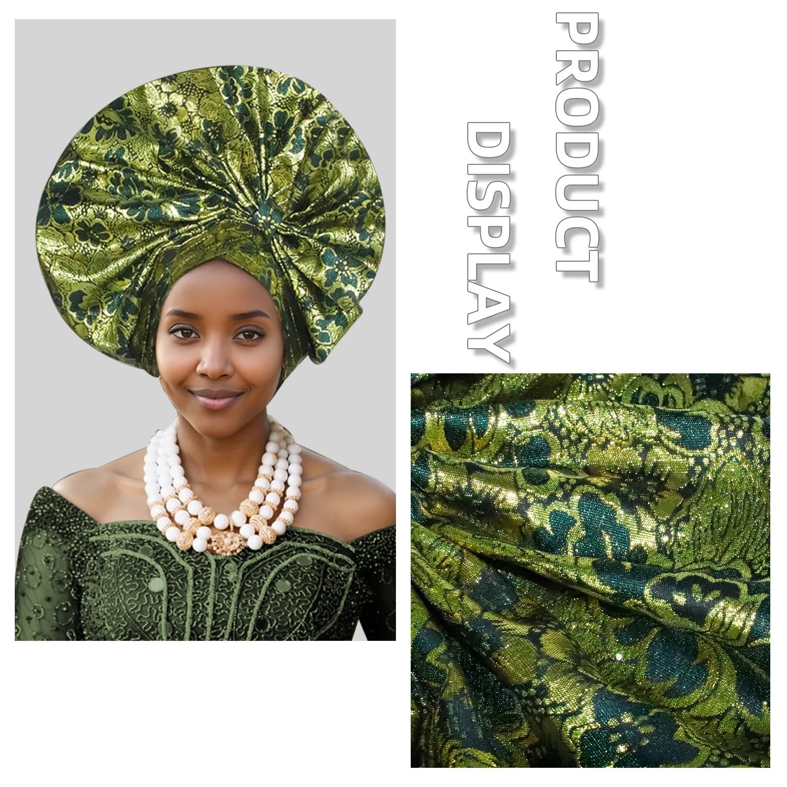 Elegant African Autogele Women's Turban Cap Nigeria Wedding Gele Ready To Wear Headtie Evening Party Headwear African Headtie