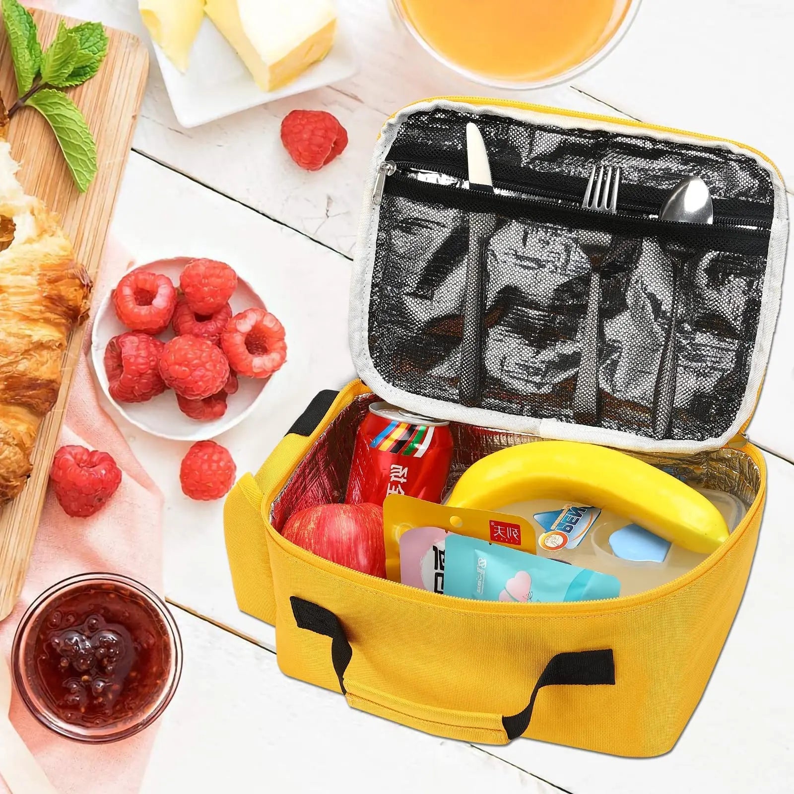 Children's Lunch Bag for Kids Cute 3D Bus Thermal Insulated Small Lunch Box Leakproof Boys Girls Toddler School Tote Bag