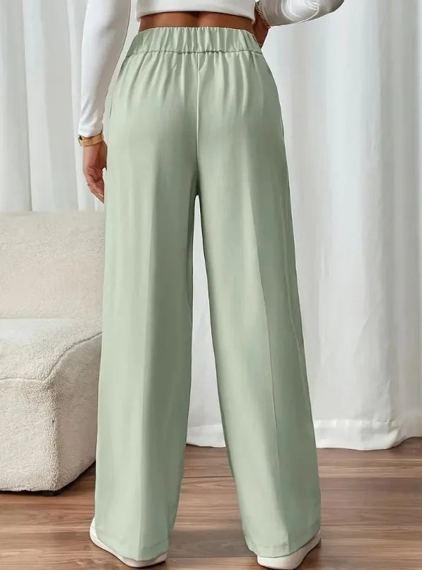 Women's Trousers Casual High-waisted Trousers Loose Temperament Versatile Office Female Straight Long Pants 2025