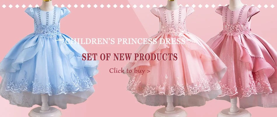4-12 years old Dress up dance party girl dress tulle girl wedding dress elegant girl party dress kids Christmas dress