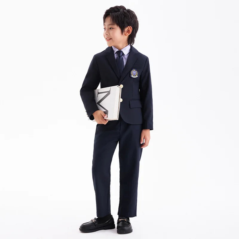 Kids School Uniform Girls Jacket Pleated Skirt Suits Boys Formal Dress Toddler Student Clothes Sets Children Korean Class Outfit