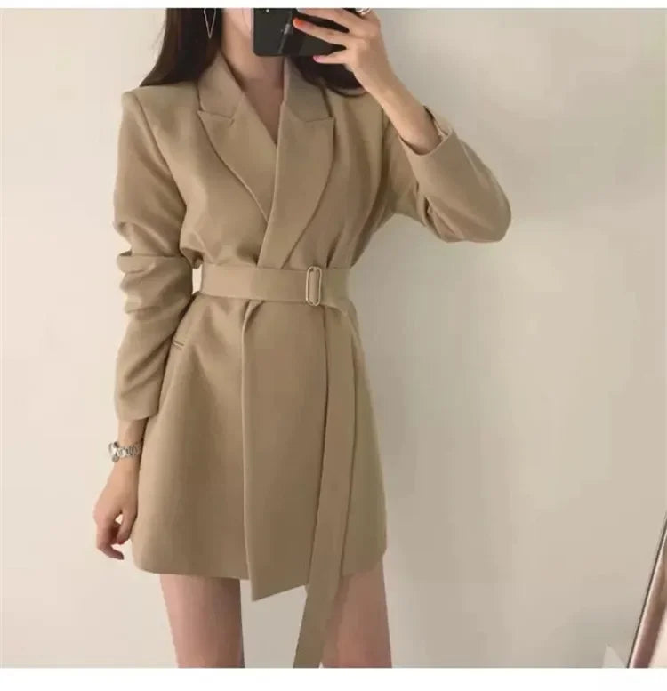 Women's Blazers New in Outer wears New in Casual Temperament High Quality Jacket Ladies Tops White Official Blazer Women