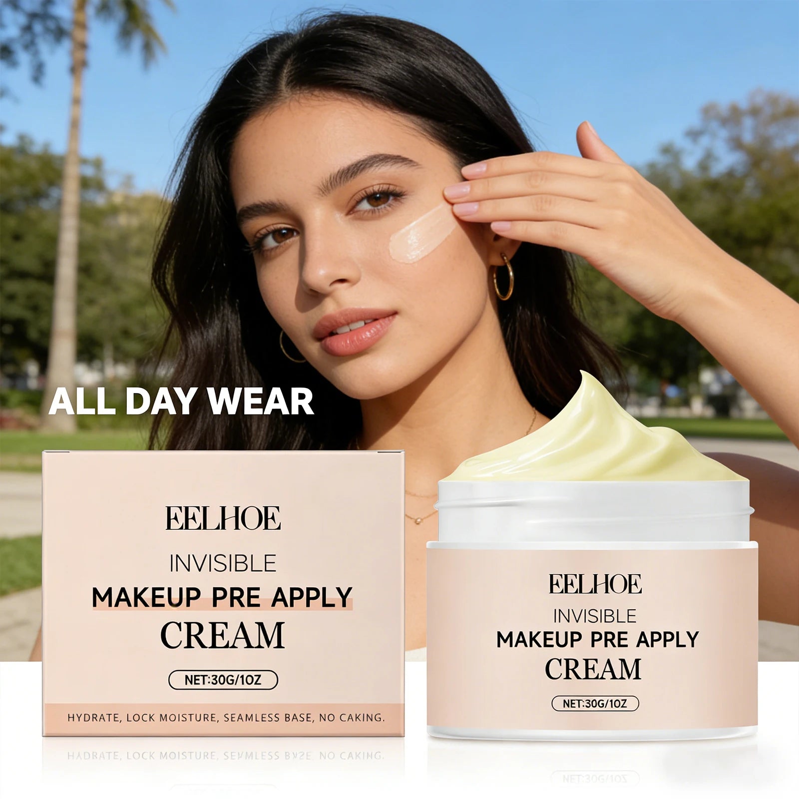 Pre Primer Invisible Makeup Waterproof Minimize Pore Brightening Skin Tone Natural Isolation Pre Apply Cream Primer Makeup 30g