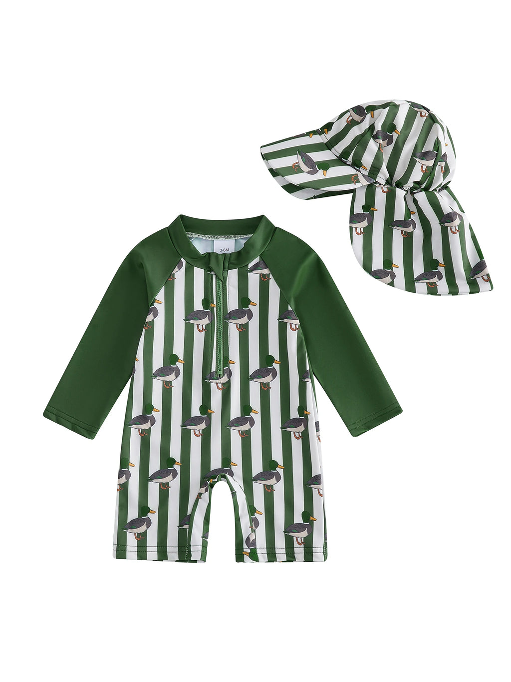 Summer Toddler Kids Baby Boys Swimsuits Long Sleeve Animal Print Rash Guard Jumpsuits with Hats Swimwear Beachwear