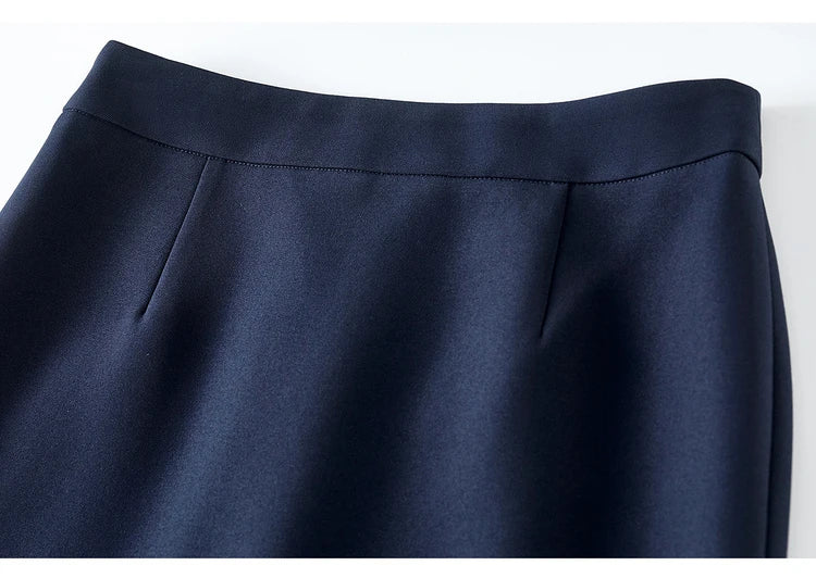 SENTUBILA Office Wear Straight Skirt 2026 Autumn New Arrival Slit Midi Skirt Elegant Office Lady Clothing 153QF2300