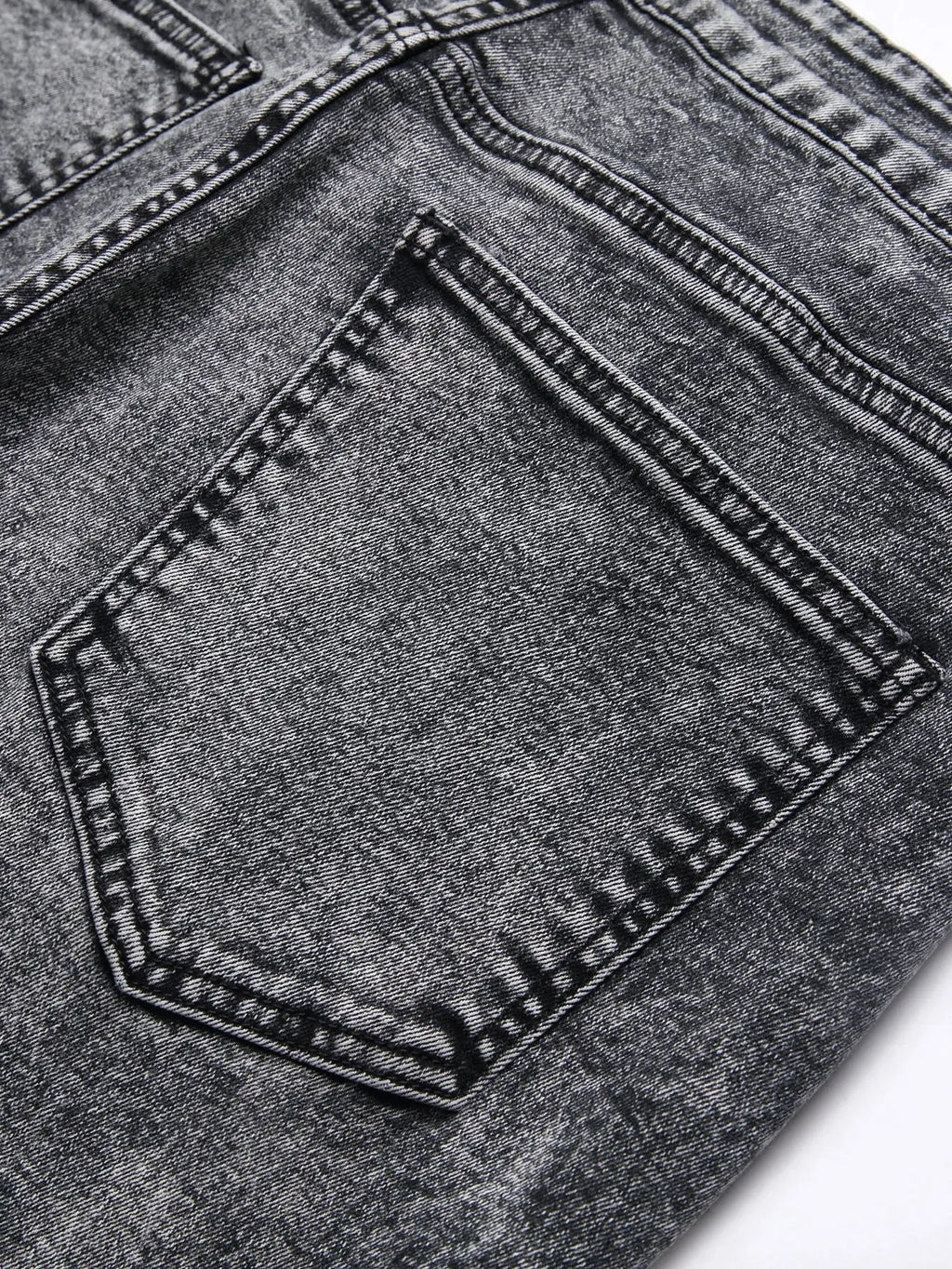 Men's High Street  Black Jeans Stretch Slim Fit Small Feet Pants Ripped Distressed Motorcycle Trouser Men Streetwear Denim Pants