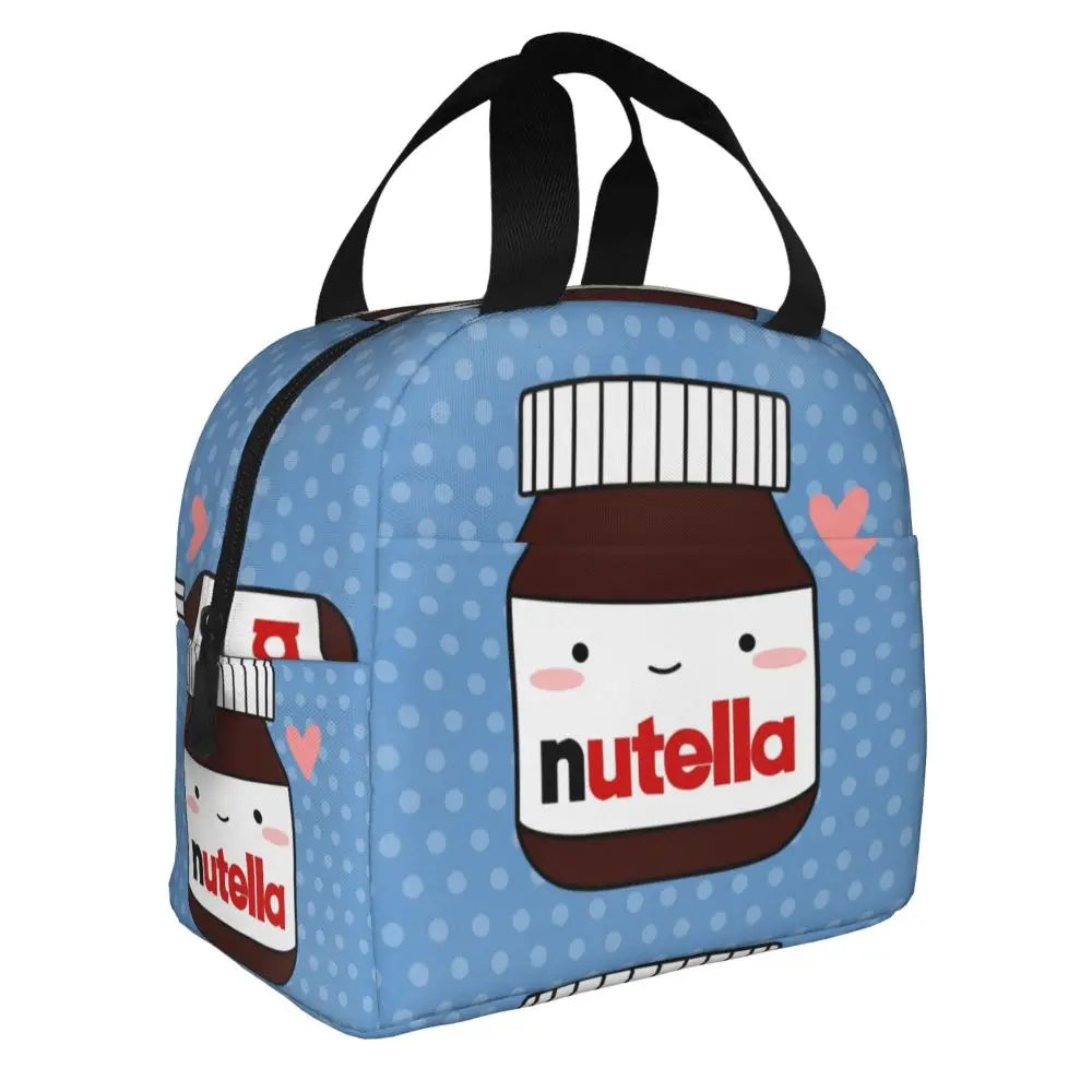Custom Italy Nutellas Thermal Insulated Lunch Bag Women Portable Lunch Container for Outdoor Picnic Storage Food Box