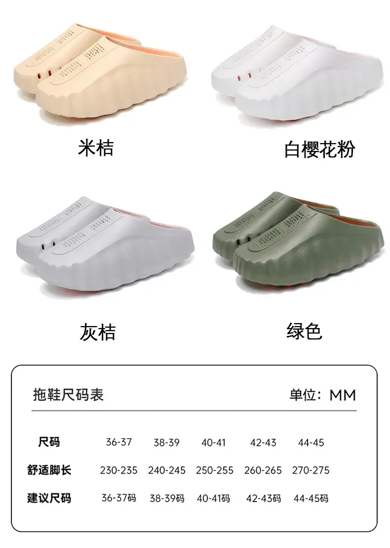Men's and women's EVA lightweight toe massage slippers 2026 outdoor new casual sports slippers couple's fashionable beach shoes