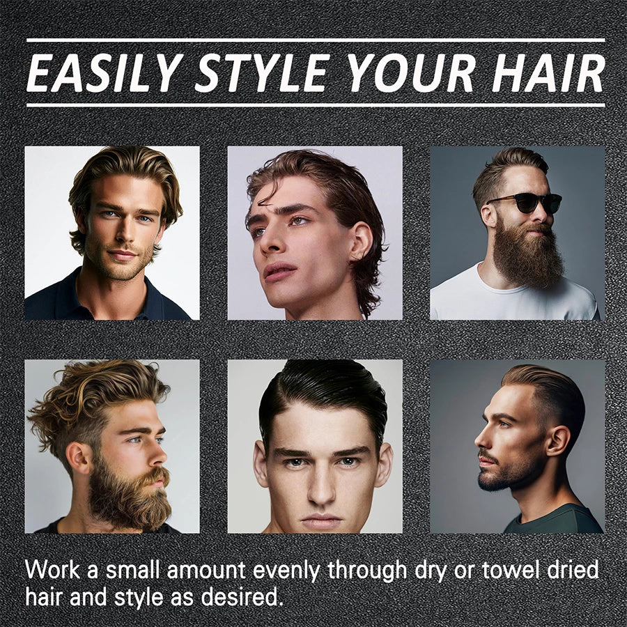 GOIPLE 113g Men Hair Pomade High Shine Hair Styling Oil Strong Hold Easily Shape Water Based Long Lasting Gel Wax Cream