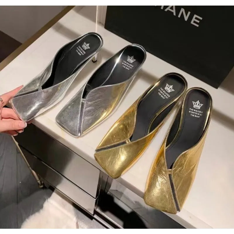 High Heel Pumps Female Shoes for Women Mules Flip Flops New in Casual Slides Summer Outside Concise Ladies Sandals
