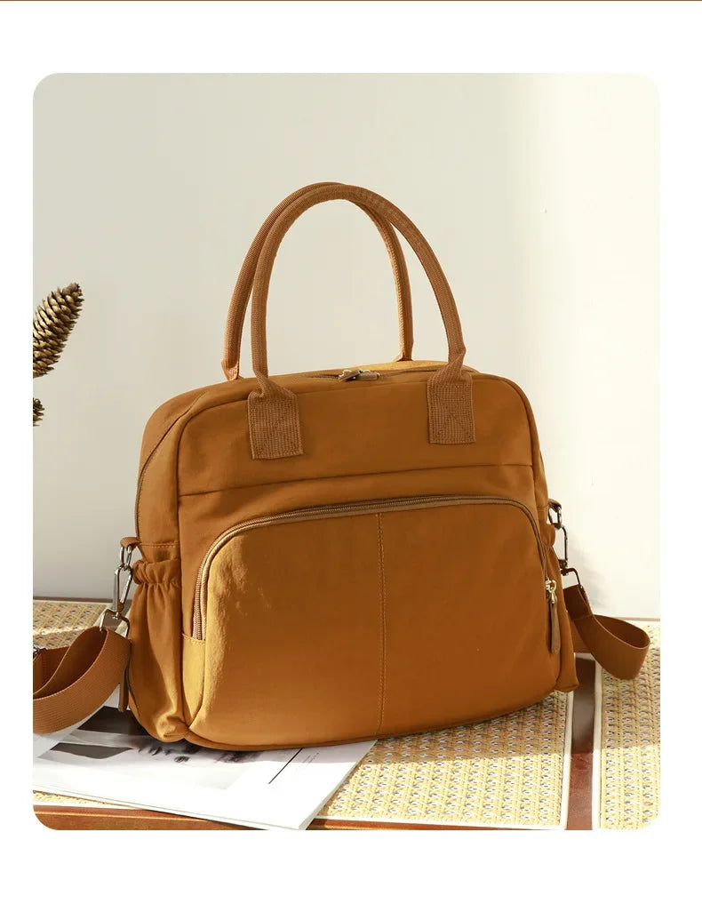 Women's Single Shoulder Bag Diaper Bags Casual Travel Nylon Crossbody Bag Lightweight Waterproof Large Capacity Shopping Handbag