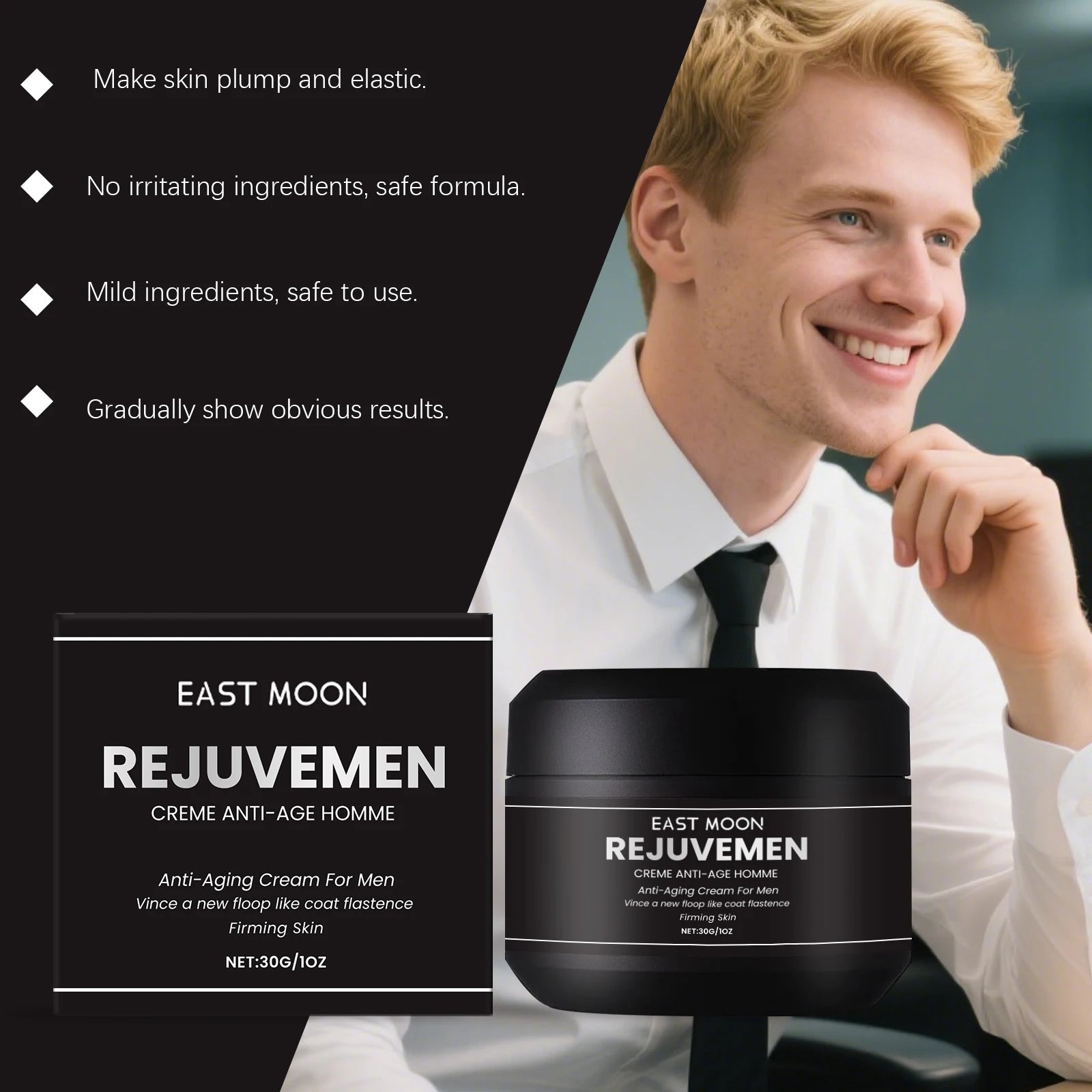 Face Cream For Men Firming Lifting Hydrating Skincare Helps Reduce Fine Lines Wrinkles Brightening Nourishing Facial Skin