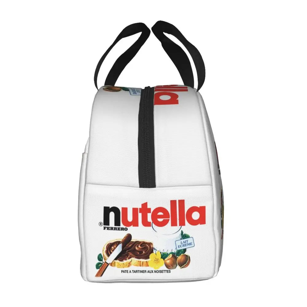 Custom Italy Nutellas Thermal Insulated Lunch Bag Women Portable Lunch Container for Outdoor Picnic Storage Food Box