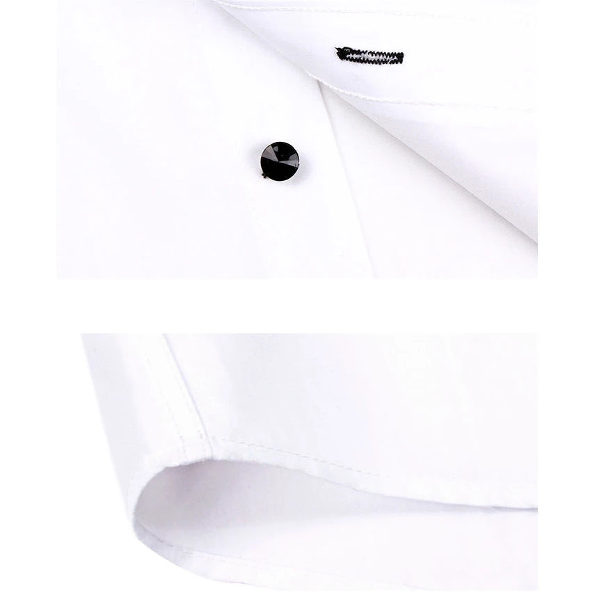 Men's Collared Shirt Long Sleeve Fashion Korean Button-down Casual Shirts Formal Business Dress Shirts Slim Fit Designer Shirts