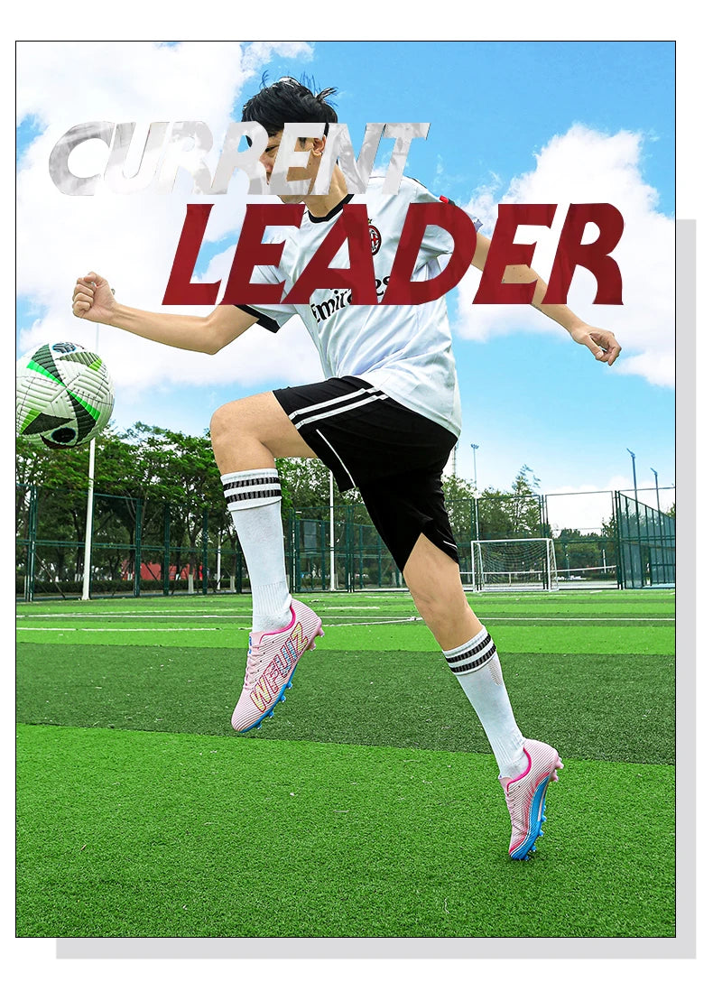 New Boy Girl  Professional Soccer Shoes Ultralight Match Training Shoes Non-Slip Cleats Grass Drop Shipping Boys Football Boots