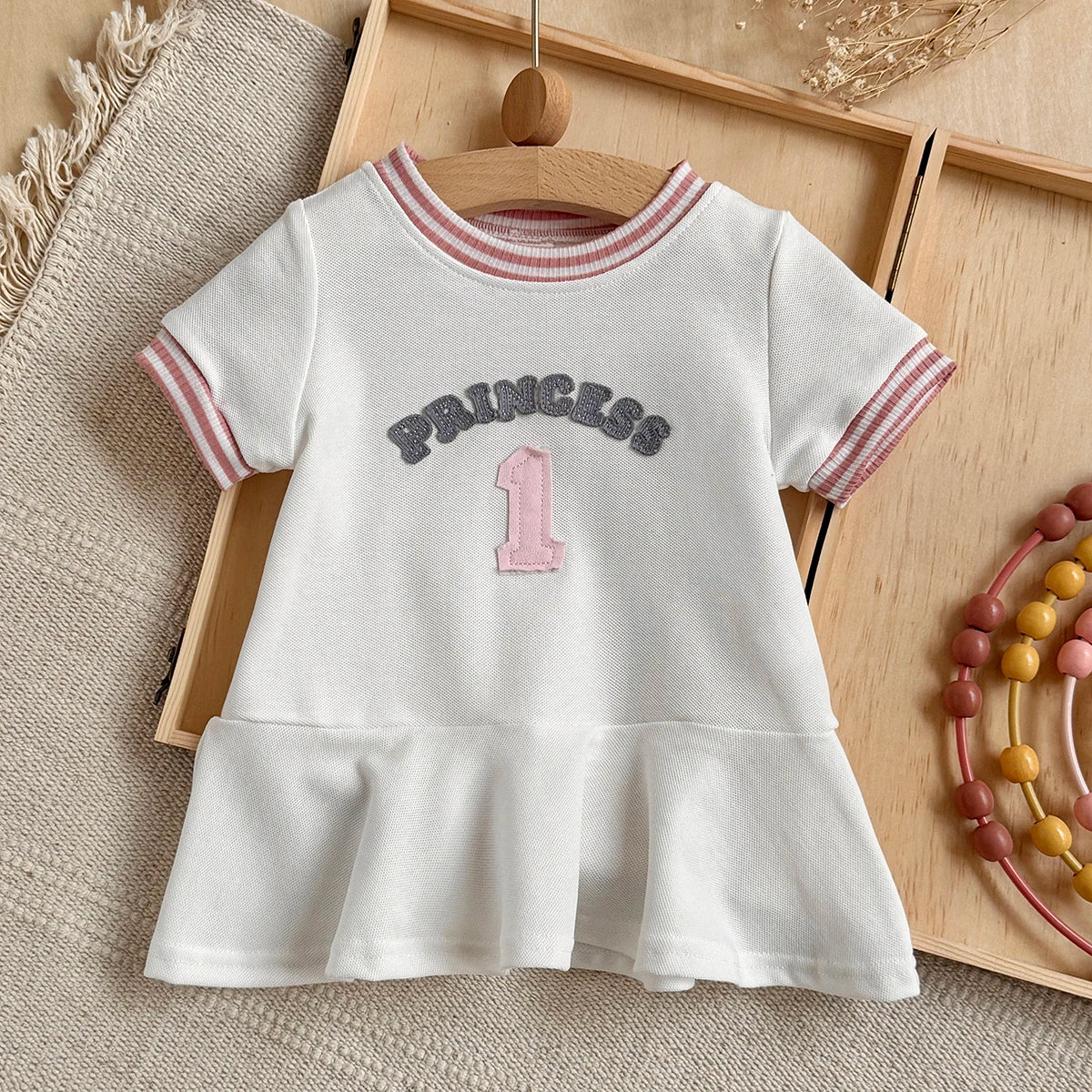 Summer New Children's Clothing Fashion Simple Dress Korean Version Girls Casual Dresse Suitable for babies aged 6 months to 3 Y