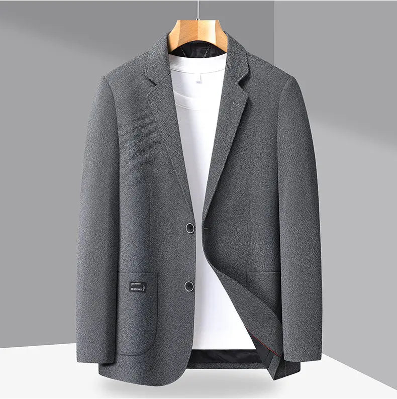 Men's High-end Suit Jacket Stylish and Handsome, Versatile and Trendy, Suitable for Middle-aged and Elderly Casual Business Wear