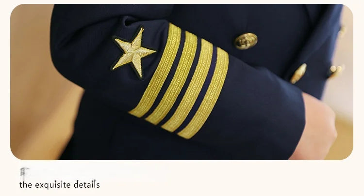 Boys Girls School Ceremony Costume Flower Boys Grils Pilot Uniform Suit Kids Formal Jakcet Pants Tuxedo Wedding Dress
