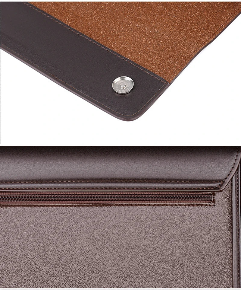 Executives Briefcase For Men PU Leather Designer Business Fashion Handbag Shoulder Messenger Male Organizer for Documents Bag