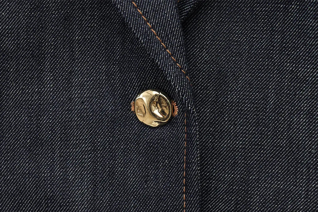HH Women Denim Blazer Coat Single Breasted Long Sleeve Lapel Suit Jacket With Pockets Female 2025 Spring New Fashion Outwear