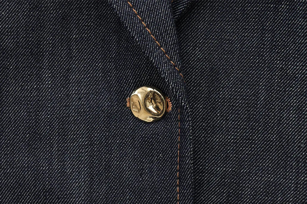 HH Women Denim Blazer Coat Single Breasted Long Sleeve Lapel Suit Jacket With Pockets Female 2025 Spring New Fashion Outwear