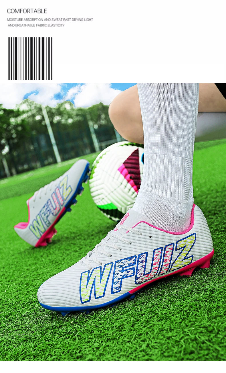New Boy Girl  Professional Soccer Shoes Ultralight Match Training Shoes Non-Slip Cleats Grass Drop Shipping Boys Football Boots