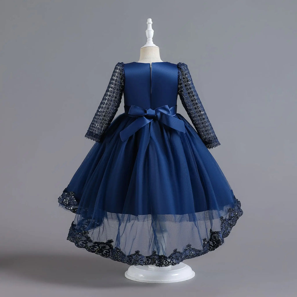 Formal Teenager Kids Evening Dress For Girls Trailing Children Costume Wedding Prom Gowns Princess Dresses 6 8 10 12 Years