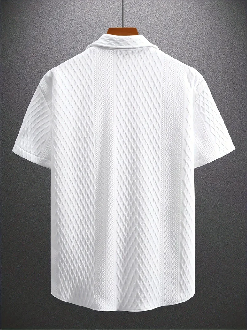 Men's Summer Short Sleeve Shirt Casual Comfortable Button-Up Floral Print Versatile Stylish Collared Leisure Wear 2026