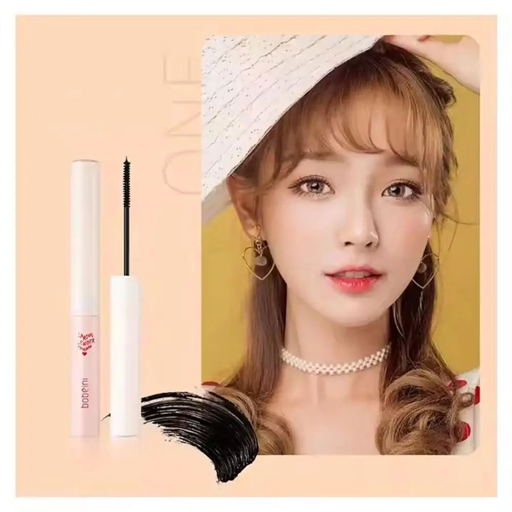 Ultra-Fine Brush Waterproof Mascara 1.5g - Lengthening & Curling, Smudge-Proof Natural Look for Daily Makeup