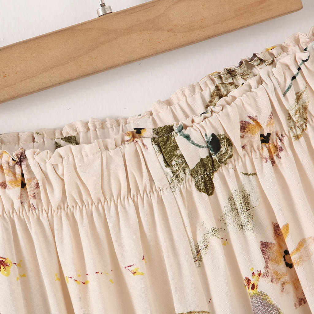 Elegant Versatile Floral Shirt & Shorts/Pants Set Women French Style Silky Viscose Loungewear 2Pcs Summer Pajamas Outerwear Top