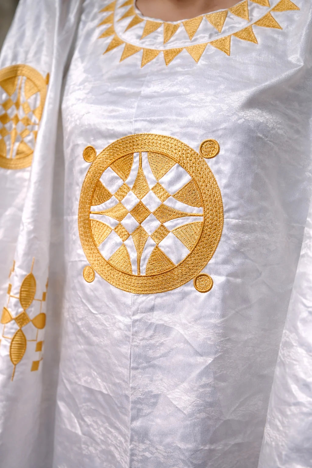 White And Gold African Women Bazin Riche Boubou Dress Original Nigeria Basin Rich Wedding Party Dashiki Gown Shining Robe
