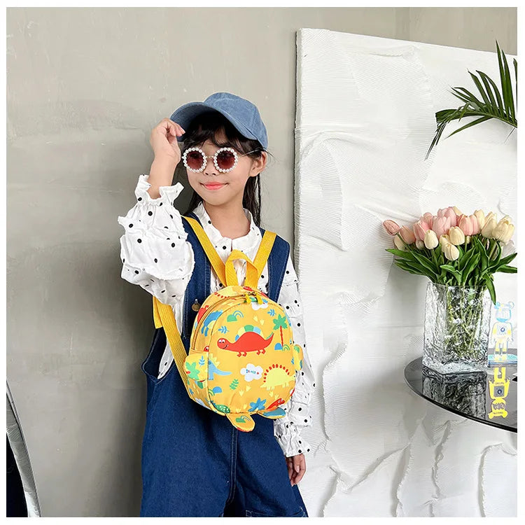 Cute Children Bag Cartoon Dinosaur Kids School Bags Kindergarten Preschool Outdoor Travel Backpack for Boys Girls Anti-lost