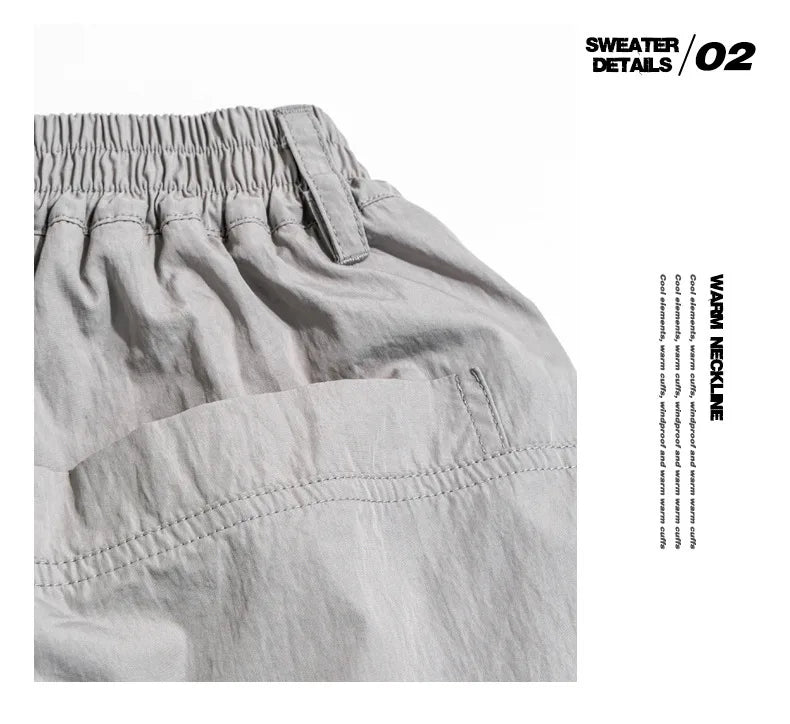 2025 Summer New Men's Shorts for Boys - Children's Casual Loose Workwear with Large Pockets