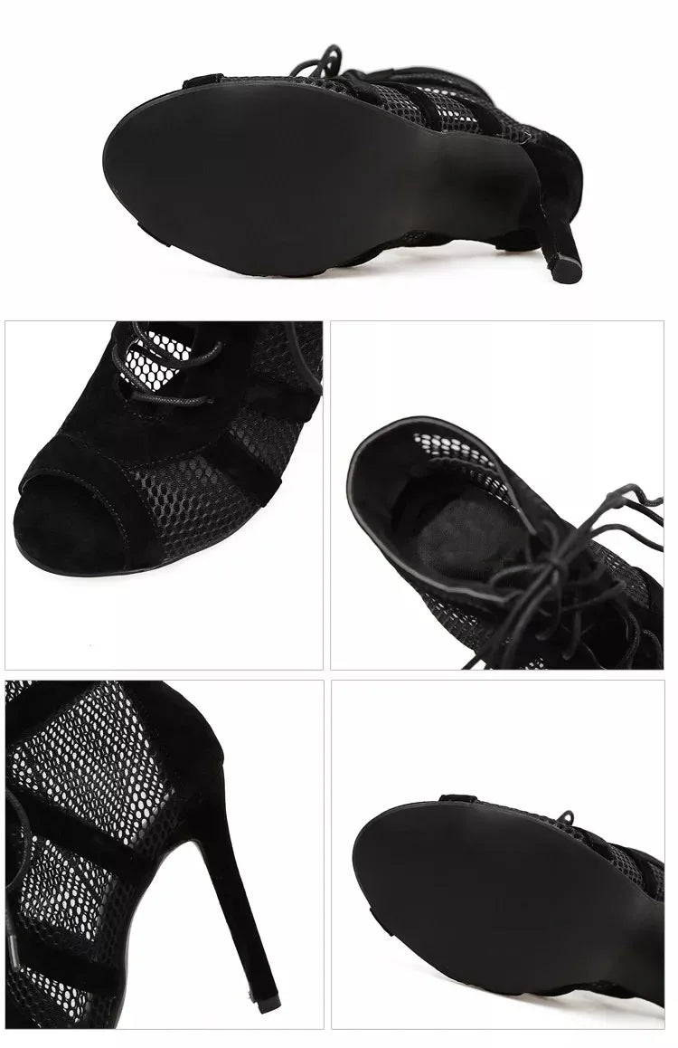High Heels Women's Sandals New Open Toe Casual Latin Dance Shoes Girls' Ballroom Sandals Large High Heels Women's Shoes 250