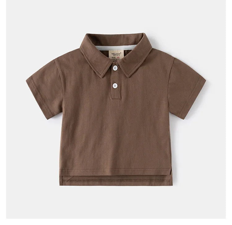 Toddler Boys Polo T-shirts Kids Tops Tees Summer Children's Clothes Cotton Blend