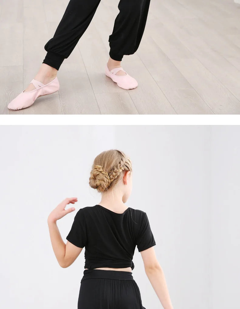 Kid Girl Dance Yoga Full Length Pants Ladies Ballet Belly Dance Trousers Loose Pant Men Women Bloomers Штаны для йоги