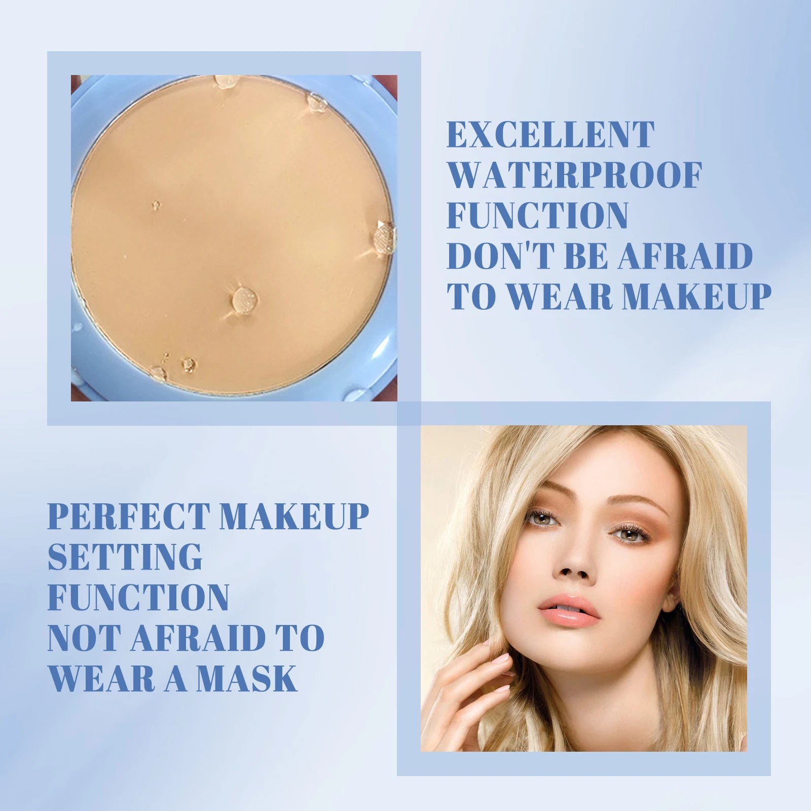 Face Setting Powder Oil Control Invisible Pores Waterproof Matte Breathable Increase Luster Long Lasting Natural Setting Powder