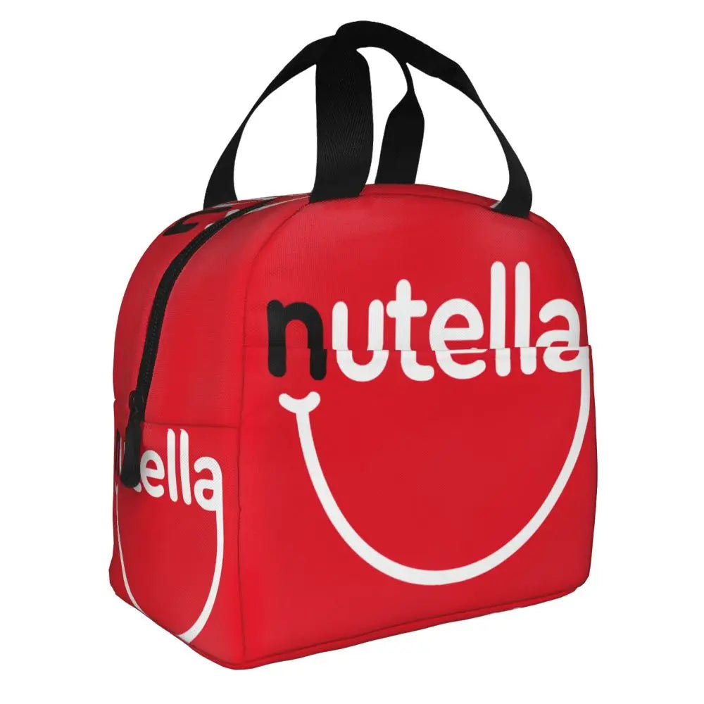 Custom Italy Nutellas Thermal Insulated Lunch Bag Women Portable Lunch Container for Outdoor Picnic Storage Food Box