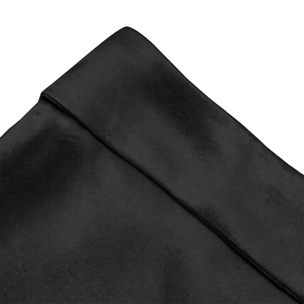 2025 New Women's Premium Design Elegant Satin A-line Half Skirt Pure Colour Belt Halter Skirt Dinner Party Dating