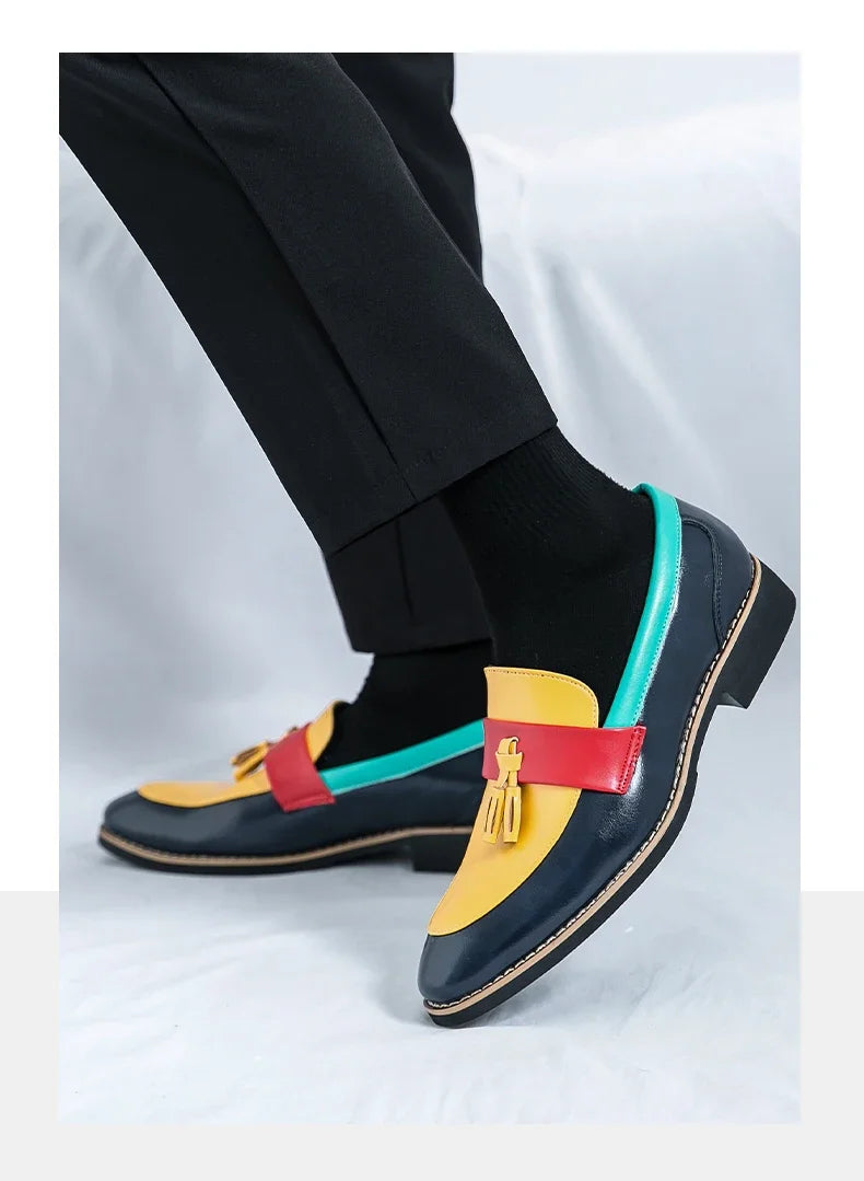 leather shoes Men's color increase thick-soled men Casual sneakers new non-slip business casual dress shoes work men's shoes