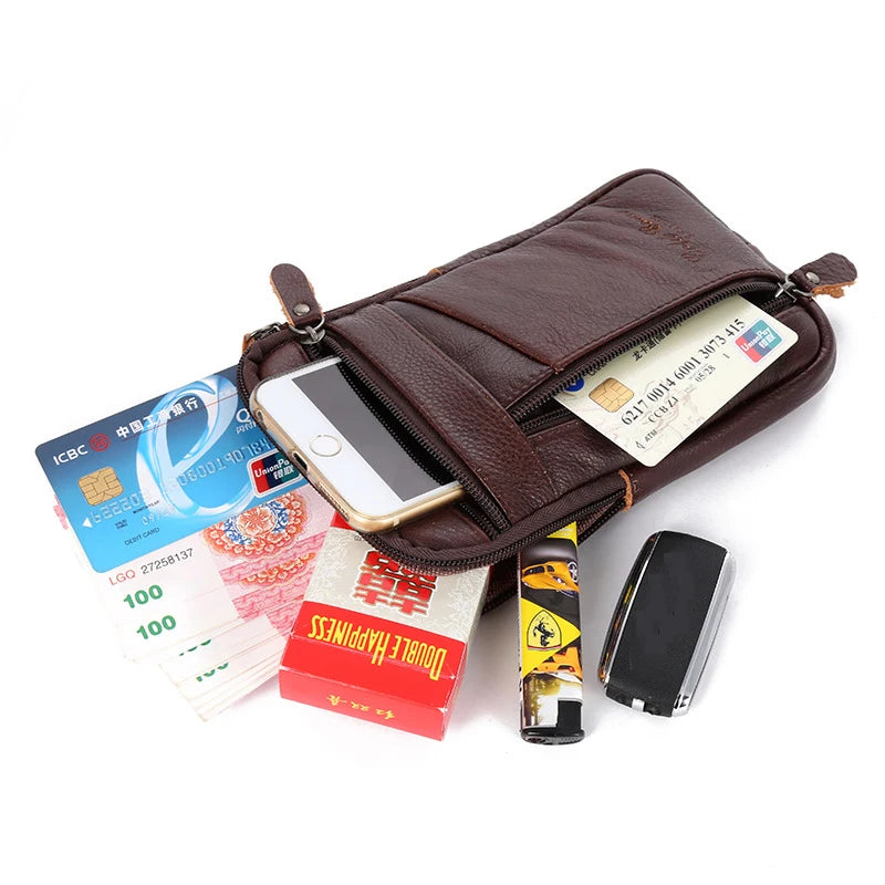 Men's Genuine Leather Crossbody Shoulder Bags High quality Tote Fashion Business Man Messenger Bag Leather Bags Pockets