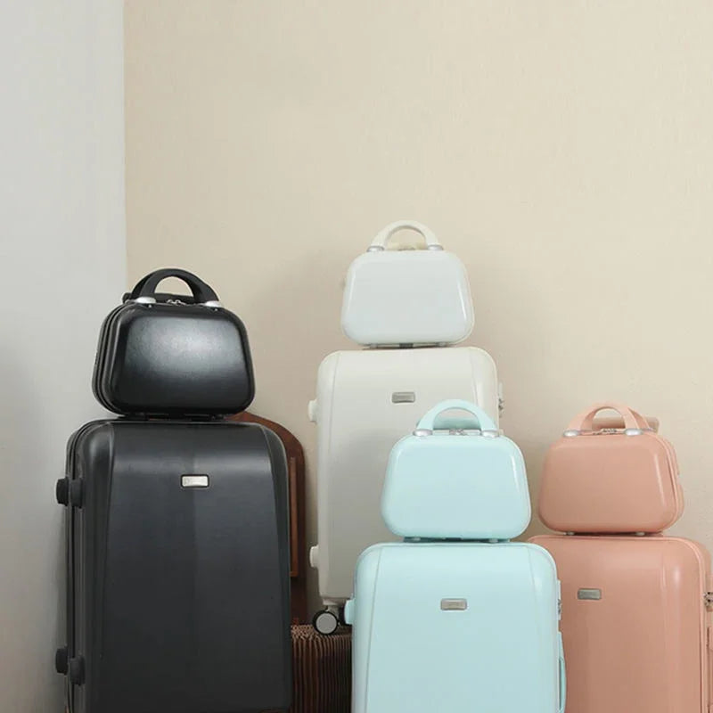 Travel suitcase on mute Universal wheels  ABS +PC Rolling Luggage set 20 inch carry on Cosmetic bag zipper luggage-bags valises