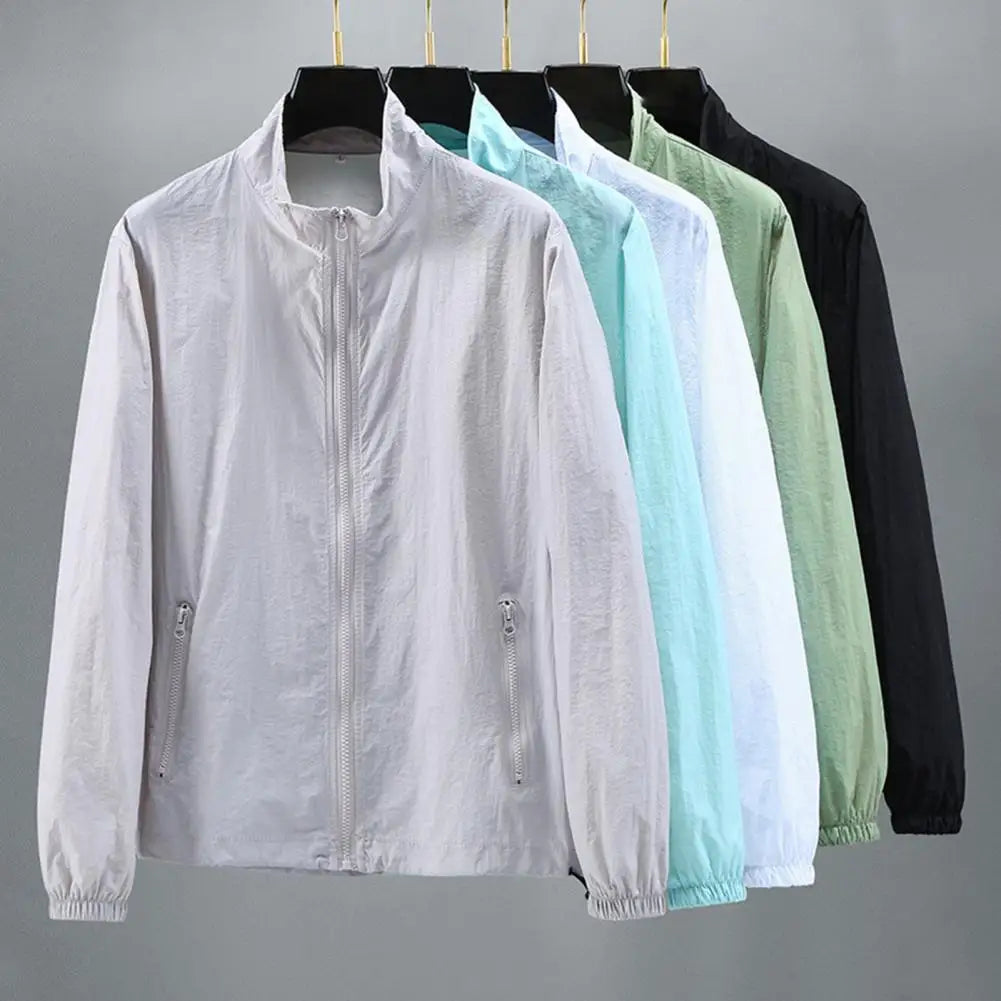 Men Outdoor Jacket Sunscreen Coat Camping Fishing Summer Sports Jacket Breathable Sun Clothing Sunshade Jacket