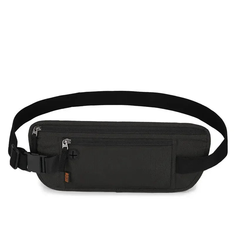 RFID Blocking Waterproof Sport Travel Phone Money Belt Bag Fanny Packs Men Women Hidden Wallet Passport Holder Bag Big Capacity