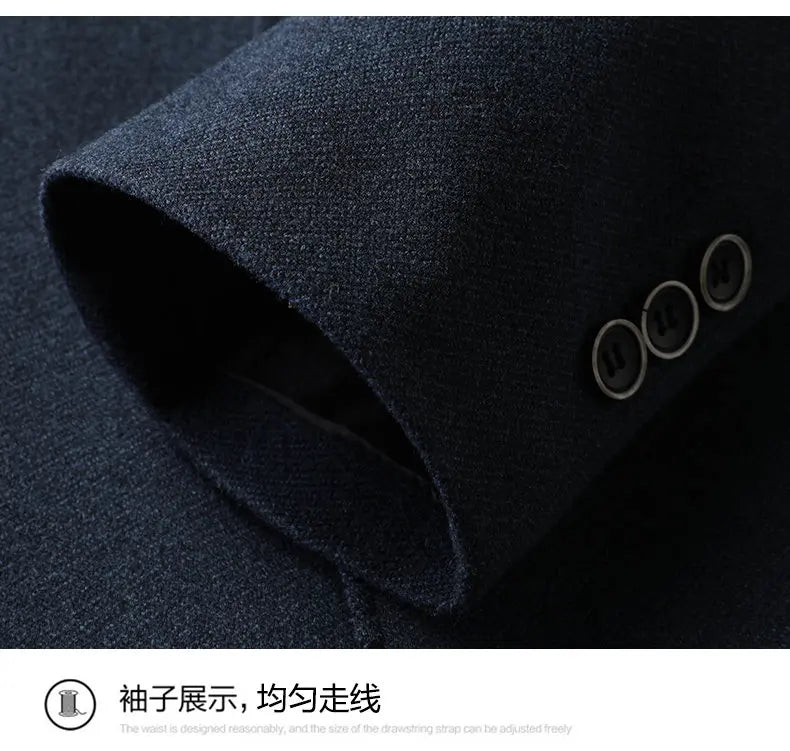 Men's High-end Suit Jacket Stylish and Handsome, Versatile and Trendy, Suitable for Middle-aged and Elderly Casual Business Wear