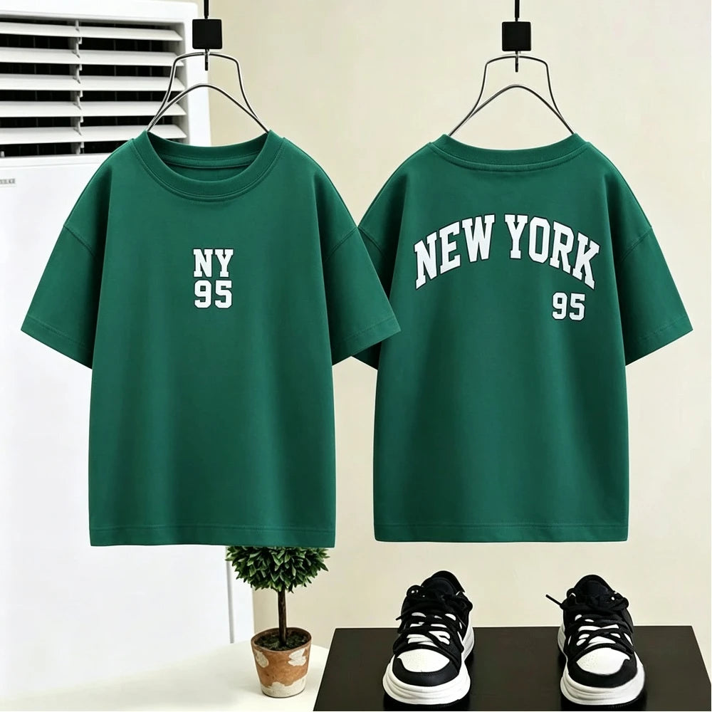 Kid Daily Wear Double Sided Short Sleeve Tees For Child Summer Clothing Unisex Casual Tops Toddler Thin Soft Materials T-Shirts